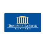 Dominion Lending Centres logo with a blue background and a yellow building icon.